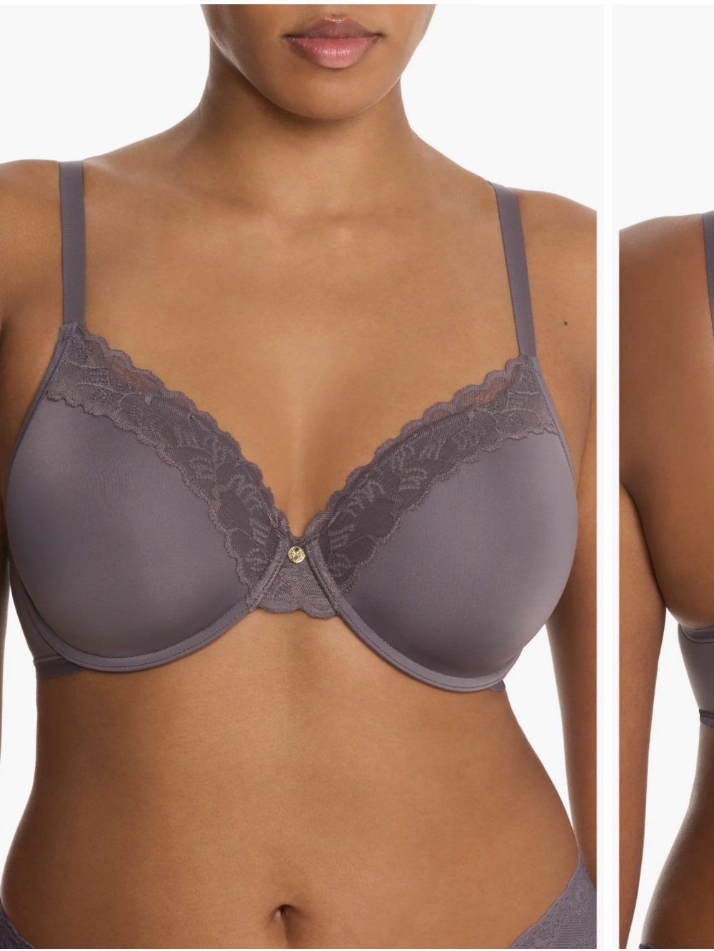 Natori Refined Countour Bra gunmetal gray 34DDD